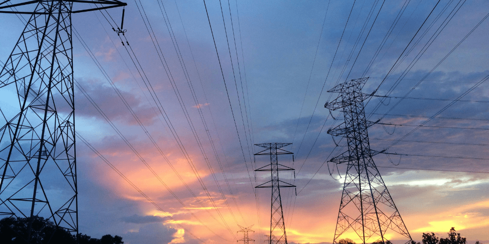 Image of Powerlines at dusk